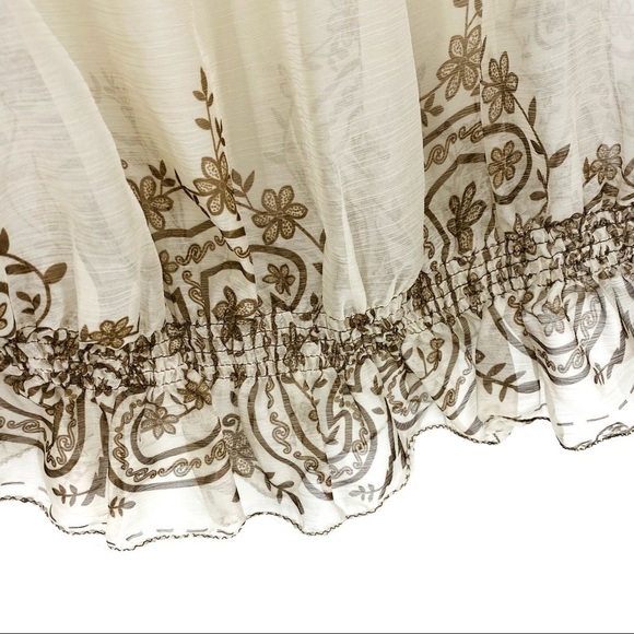 UNIT Romantic Boho Chic Floral Chiffon Top Sz Sm - Picture 7 of 10